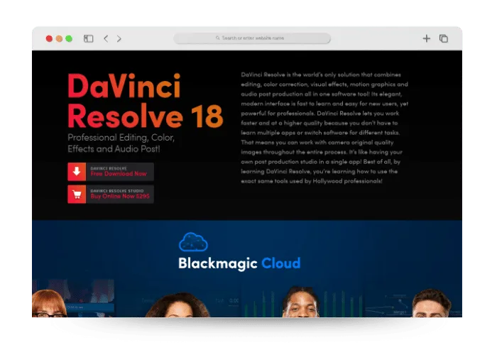DaVinci Resolve 18 características, opiniones, precios y mas DaVinci Resolve 18 características, opiniones, precios y mas