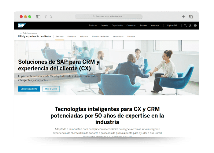 SAP CRM características, opiniones, precios y mas