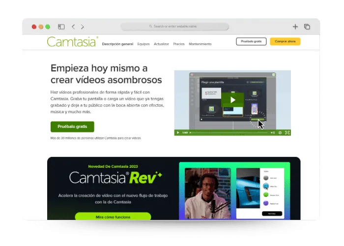 Camtasia características, opiniones, precios y mas
