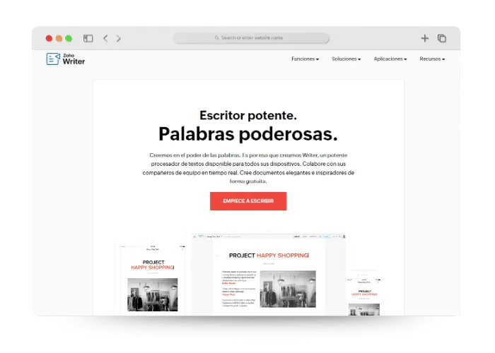 Zoho Writer características, opiniones, precios y mas