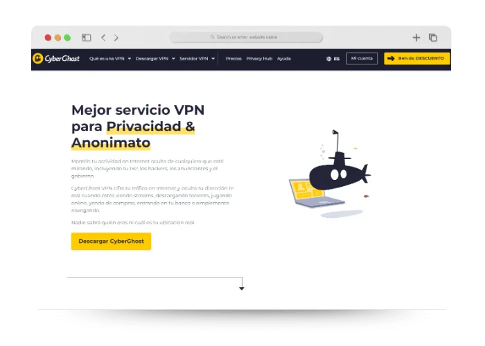 CyberGhost VPN características, opiniones y mas