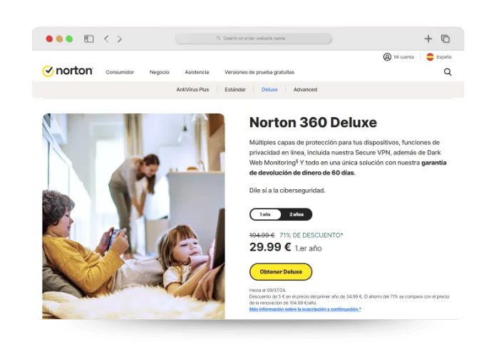 Norton 360 Deluxe características, opiniones, precios y mas